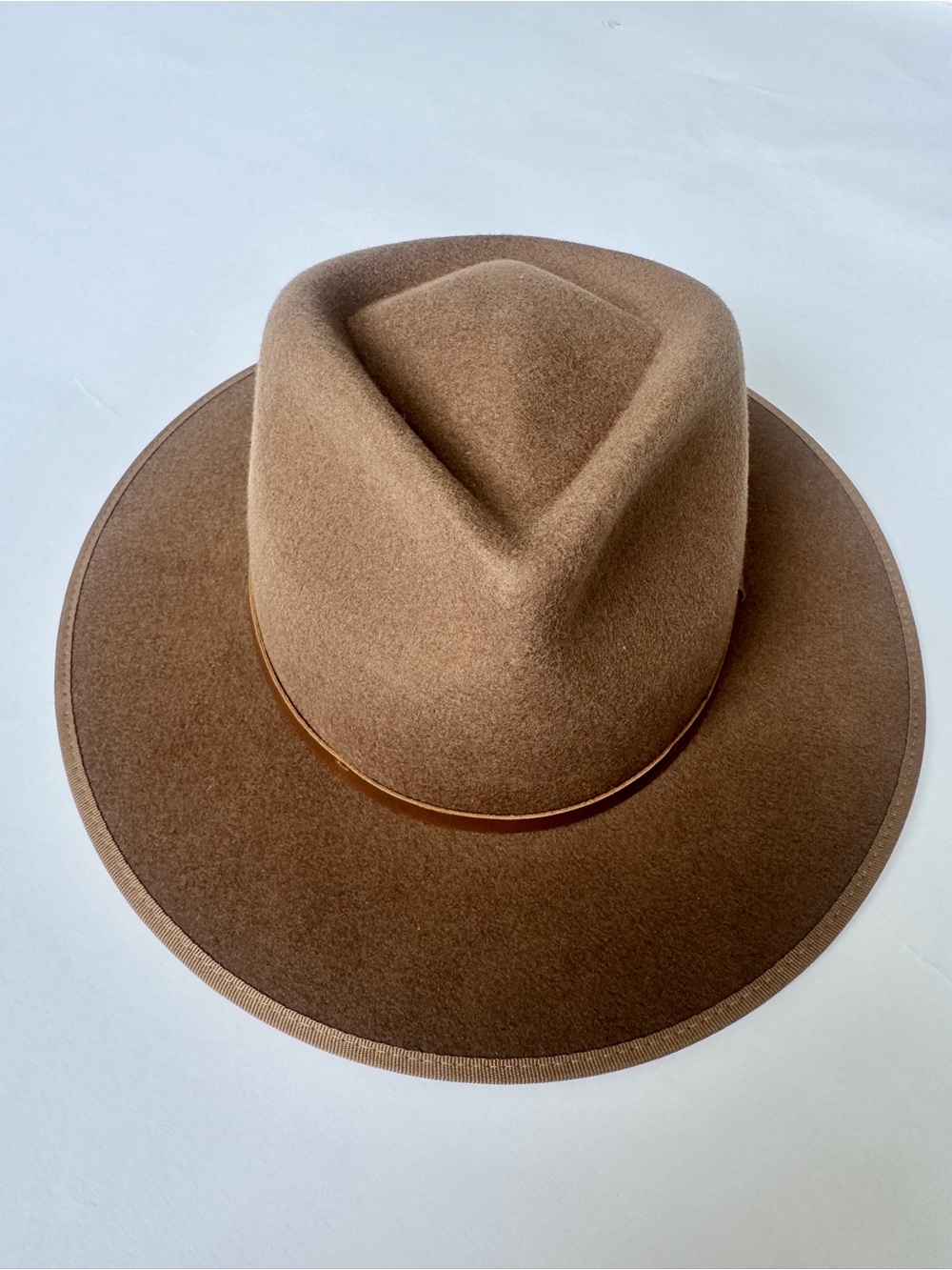 Will + Bear Calloway Tan | Australian Wool Wide Brim Fedora - Picture 4 of 10